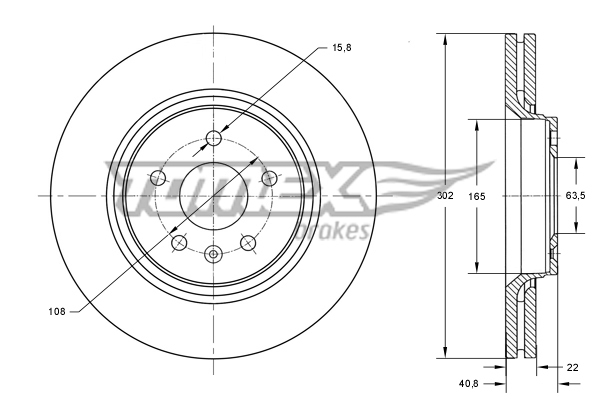 Brzdový kotouč TOMEX Brakes